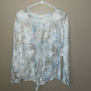 Bobbie Brooks NWT Tie-Dye Long Sleeve tie bottom shirt size L